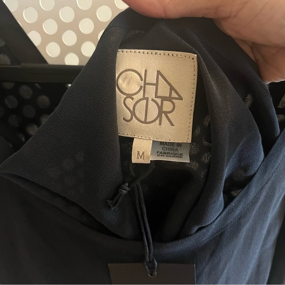 Chaser Silk Crepe Dolman Top Size Medium Black Fits Oversized NWT - Picture 7 of 8